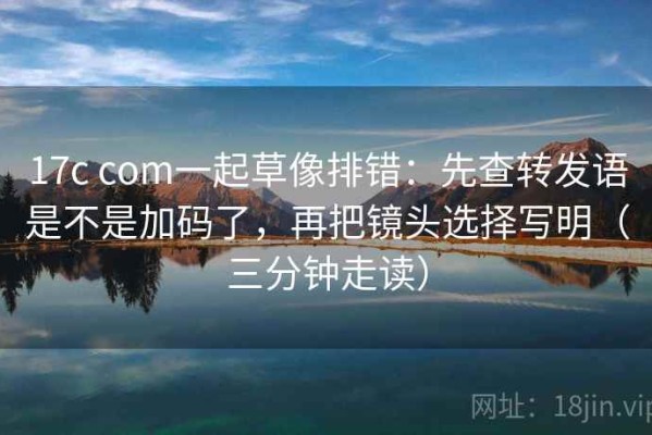 17c com一起草像排错：先查转发语是不是加码了，再把镜头选择写明（三分钟走读）